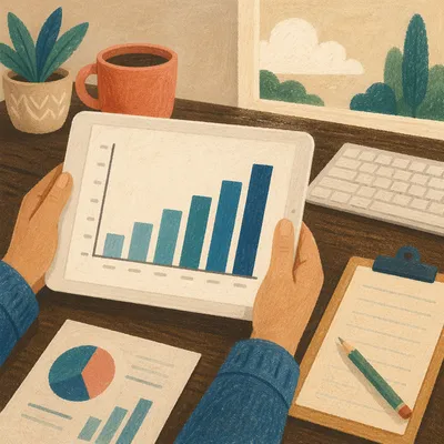 Tablet Growth Chart on Business Desk