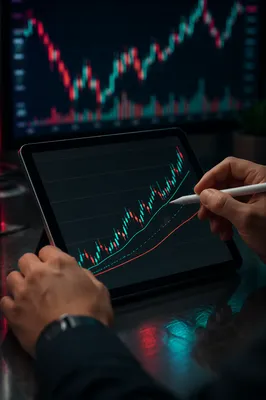 Hands Analyzing Upward Financial Growth Chart