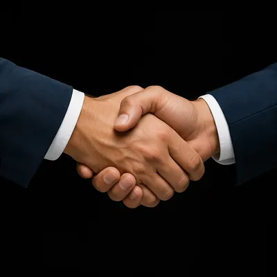 Professional Handshake Sealing Business Agreement
