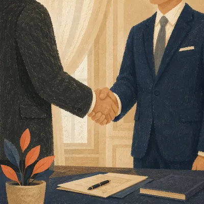 Professional Handshake Sealing a Business Agreement