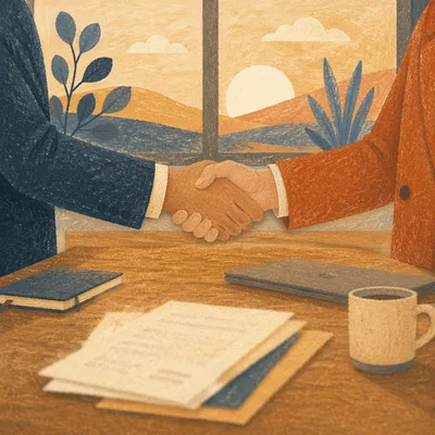 Professional Handshake After Business Agreement