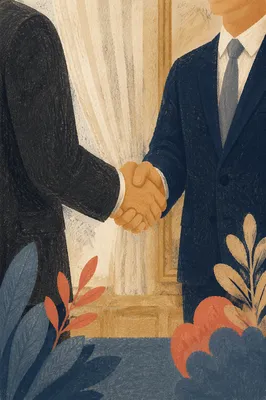 Professional Handshake in Corporate Agreement Setting