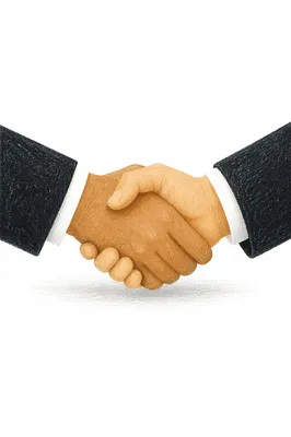 Business Handshake Agreement on White