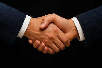 Professional Handshake Sealing Business Agreement