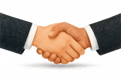 Professional Handshake for Business Partnership Agreement