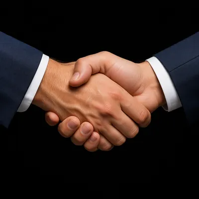 Professional Handshake Closing Business Agreement