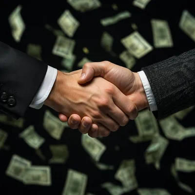 Business Handshake Sealing Financial Agreement