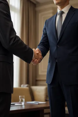 Professional Handshake in Corporate Agreement Meeting