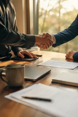Professional Handshake After Business Agreement