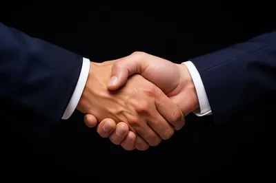 Professional Handshake Sealing Business Agreement