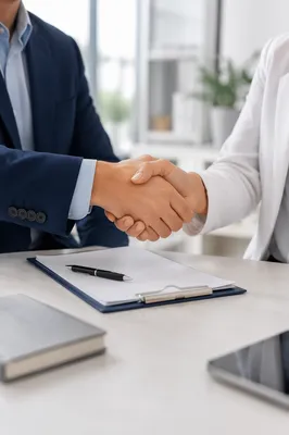 Professional Handshake for Formal Business Agreement