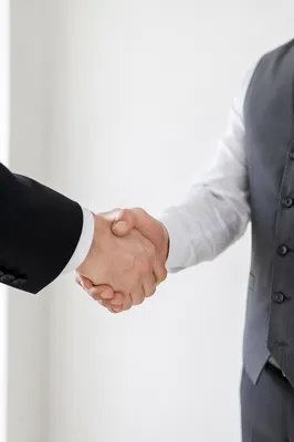 Professional Handshake Agreement in Bright Office