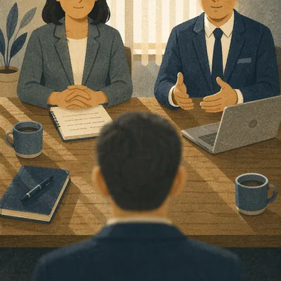 Professional Job Interview in Modern Office