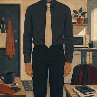 Nervous Professional Preparing for Job Interview