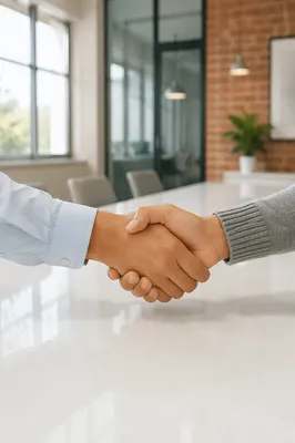 Professional Handshake After Successful Job Interview