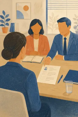 Professional Hiring Interview in Modern Office