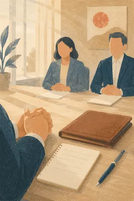Professional Job Interview in Modern Office