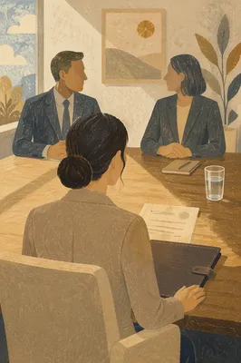 Hopeful Professional Job Interview Meeting