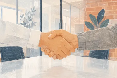 Successful Job Interview Handshake Agreement