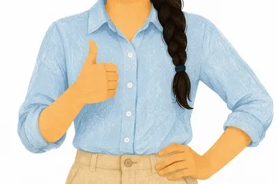 Confident Job Candidate Thumbs Up Portrait