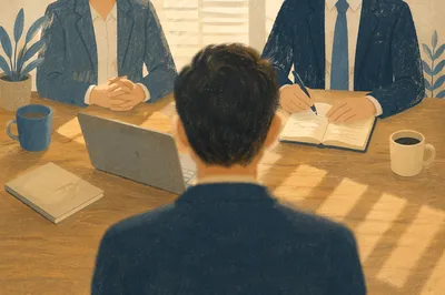 Professional Job Interview in Modern Office