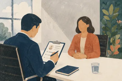 Professional Job Interview in Modern Office