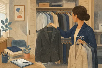 Career Counselor Selecting Interview Attire