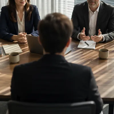 Professional Job Interview in Modern Office