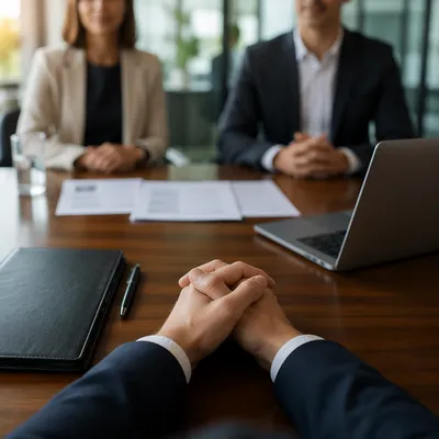 Professional Job Interview in Modern Office