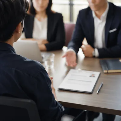 Professional Job Interview in Modern Office