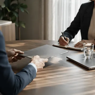 Professional Job Interview in Modern Office