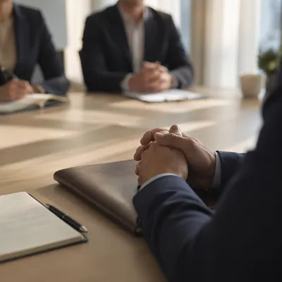 Professional Job Interview in Modern Office