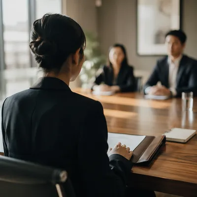 Hopeful Professional Job Interview Meeting