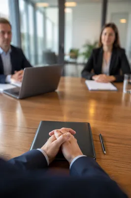 Professional Job Interview in Modern Office