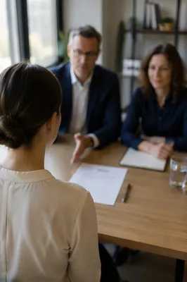 Professional Job Interview in Modern Office