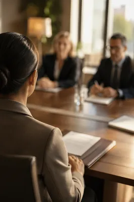 Hopeful Professional Job Interview Meeting