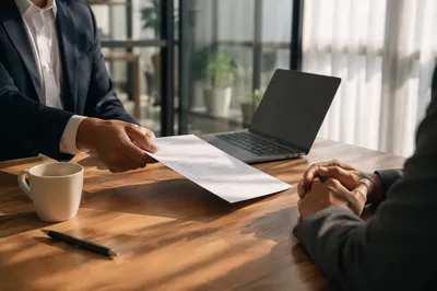 Professional Job Interview in Modern Office