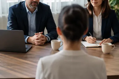 Professional Job Interview in Modern Office