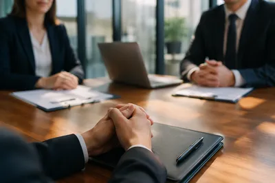 Professional Job Interview in Modern Office