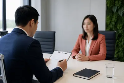 Professional Job Interview in Modern Office