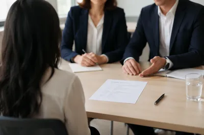 Professional Job Interview in Modern Office