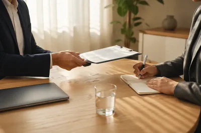 Professional Job Interview in Modern Office