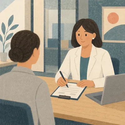 Professional Job Interview Across Office Desk