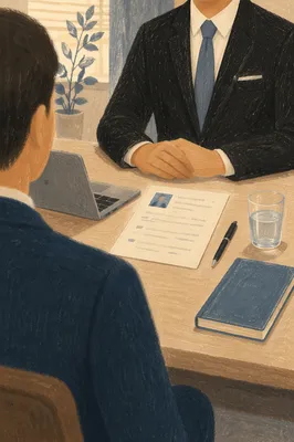 Formal Job Interview Across Office Desk