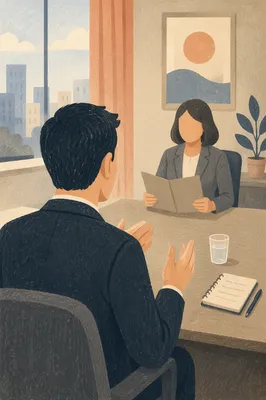 Formal Job Interview Across Conference Desk