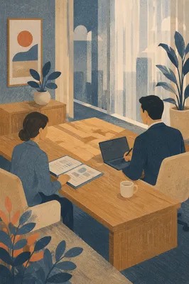 Formal Job Interview Across Office Desk
