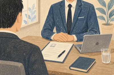Formal Job Interview Across Office Desk