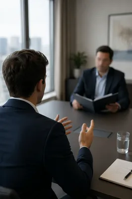 Formal Job Interview Across Office Desk
