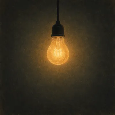 Glowing Lightbulb for Business Innovation Concept
