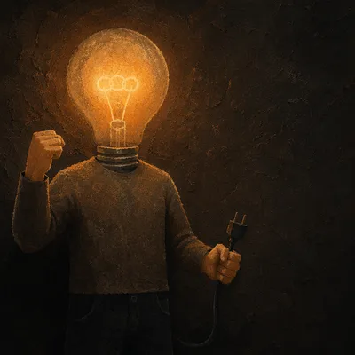Glowing Lightbulb Business Idea Concept